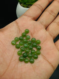 Jade Round Cabs - 6 mm Size - Pack of 4 Pcs - AAA Quality - Natural Russian Jade Cabochons - Origin Russia