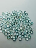 Aquamarine 6mm Round Cabochon Pack of 5Pcs - AA Quality cabs- Natural Aquamarine Cabs, Blue/green