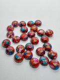 10MM Turquoise Pink Oyster Copper Cabochon • Pack of 4 Piece • AAA Quality • Round Cabs