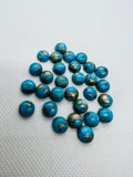 Turquoise pyrite 10mm Round Cabs- Quality AAA-Pyrite  Turquoise, gemstone cabs Pack of 5 pc- Pyrite Turquoise round Cabochon