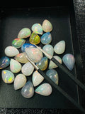 Ethiopian Opal Pear Cabochon 8x14 mm Size - Code # D25 - Pack of 2 Pieces AAA Quality - Opal Cabochon - Ethiopian Opal Cabochon