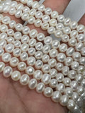 Pearl roundel 5-5.5MM AAA Quality - Length 38cm-  Good Quality Natural Freshwater Pearl, white roundel pearl