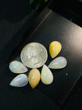 Ethiopian Opal Pear Cabochon 11X17 mm Size - Code # D47 - Pack of 1 Piece AAA Quality - Opal Cabochon - Ethiopian Opal Cabochon