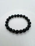 Black Rutile Bracelet 10 mm Code #B1  • 25.6 gm Weight • AAAA Quality • 7.5 Inch Length • Natural Rutilated Quartz  • Rutile Bracelet