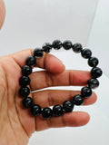 Black Rutile Bracelet 10 mm Code #B1  • 25.6 gm Weight • AAAA Quality • 7.5 Inch Length • Natural Rutilated Quartz  • Rutile Bracelet