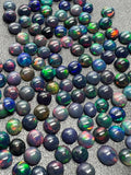 Ethiopian Opal Cabochon • 5 mm Size • Pack of 8 Pcs • Code B24 - AAA Quality • Natural Opal Treated Color • Ethiopian Opal Cabs