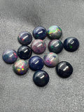 Black Opal Cabochon • 9mm Size • Pack of 1 Pcs • - AA Quality • Natural Opal Treated Color • Ethiopian Opal Cabs