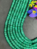 8MM Malachite Roundel Beads , Length of strand 16 Inch - Top Quality , Natural Malachite Beads- Malachite roundel shape
