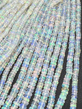 3.5MM Ethiopian Opal Smooth Roundel Beads  16 Inch Strand, AAA Quality opal beads. code #1, Natural Ethiopian Opal beads.