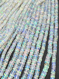3.5MM Ethiopian Opal Smooth Roundel Beads 16 Inch Strand, AAA Quality opal beads. code #1, Natural Ethiopian Opal beads.