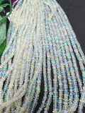 4MM Ethiopian Opal Smooth Roundel Beads 16 Inch Strand, AAA Quality opal beads. code #5, Natural Ethiopian Opal beads.