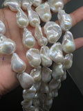 Pearl Baroque Beads- AAA Quality - Length 16 inch- length 20-23mm , Good luster - Natural Freshwater Pearl Baroque