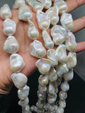 Pearl Baroque Beads- AAA Quality - Length 16 inch- length 20-23mm , Good luster - Natural Freshwater Pearl Baroque