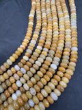 Yellow Opal Roundel 8MM, length 15.5”, Genuine Opal, roundel beads