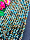 Azurite Roundel 8MM, natural Azurite beads, length 15.5”, roundel beads