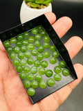 Jade Round Cabs - 6 mm Size - Pack of 4 Pcs - AAA Quality - Natural Russian Jade Cabochons - Origin Russia