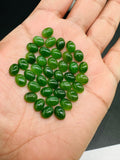 Jade Oval Cabs - 6x8 mm Size - Pack of 5 Pcs - AAA Quality - Natural Russian Jade Cabochons - Origin Russia