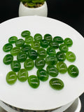Jade Oval Cabs - 8x10 mm Size - Pack of 2 Pcs - AAA Quality - Natural Russian Jade Cabochons - Origin Russia