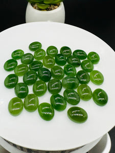 Jade Oval Cabs - 8x10 mm Size - Pack of 4 Pcs - AAA Quality - Natural Russian Jade Cabochons - Origin Russia