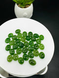 Jade Oval Cabs - 8x10 mm Size - Pack of 2 Pcs - AAA Quality - Natural Russian Jade Cabochons - Origin Russia