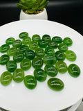 Jade Oval Cabs - 8x10 mm Size - Pack of 2 Pcs - AAA Quality - Natural Russian Jade Cabochons - Origin Russia