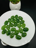 Jade Oval Cabs - 10x14 mm Size - Pack of 2 Pcs - AAA Quality - Natural Russian Jade Cabochons - Origin Russia