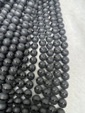 Black Onyx 10M Smooth Matte Round, Round beads, gemstone shape Length 16 Inch- Matte finish beads