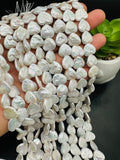 Pearl Heart Shape Beads 13 mm Size AAA Quality - Natural Freshwater Pearl Beads - Length 40 cm
