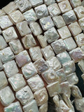 Pearl Square Beads 10- 11 mm Size AAA Quality - Natural Freshwater Pearl Beads - Length 40 cm