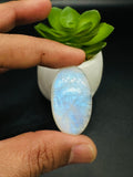 Moonstone Cabochon Code E1- E6 - AAA Quality - Blue Flash Natural Rainbow Moonstone Cabochon - Origin India