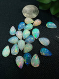 Ethiopian Opal Pear Cabochon 9X15 mm Size - Code # D34B - Pack of 1 Pieces AAAA Quality - Opal Cabochon - Ethiopian Opal Cabochon