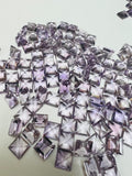 10MM Pink Amethyst Rectangle cut stone Pack of 2 Pc - Natural Amethyst loose Stones - Amethyst Faceted Square shape