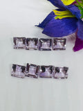 10MM Pink Amethyst Rectangle cut stone Pack of 2 Pc - Natural Amethyst loose Stones - Amethyst Faceted Square shape