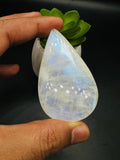 Moonstone Cabochon Code E35 TO E37 - AAA Quality - Blue Flash Natural Rainbow Moonstone Cabochon - Origin India