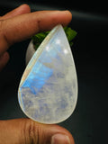 Moonstone Cabochon Code E35 TO E37 - AAA Quality - Blue Flash Natural Rainbow Moonstone Cabochon - Origin India