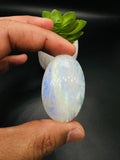 Moonstone Cabochon Code E63- E66 - AAA Quality - Blue Flash Natural Rainbow Moonstone Cabochon - Origin India