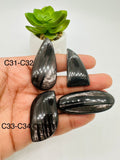 Hypersthene Cabochon Code C31- C34  - AAA Quality - Natural Hypersthene Cabochon - DIY Jewelry - Flat Back Cabochons