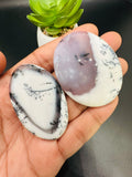 Dendritic Opal Cabochon • Code D5- D6  • AAA Quality • Natural Dendritic Opal Cabs • Dendritic Opal Pendant • Origin Turkey