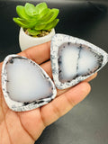 Dendritic Opal Cabochon • Code D13- D14 • AAA Quality • Natural Dendritic Opal Cabs • Dendritic Opal Pendant • Origin Turkey