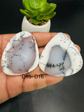Dendritic Opal Cabochon • Code D15- D16 • AAA Quality • Natural Dendritic Opal Cabs • Dendritic Opal Pendant • Origin Turkey