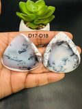 Dendritic Opal Cabochon • Code D17- D18  • AAA Quality • Natural Dendritic Opal Cabs • Dendritic Opal Pendant • Origin Turkey