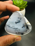 Dendritic Opal Cabochon • Code D17- D18 • AAA Quality • Natural Dendritic Opal Cabs • Dendritic Opal Pendant • Origin Turkey