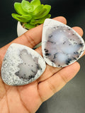 Dendritic Opal Cabochon • Code D19- D20 • AAA Quality • Natural Dendritic Opal Cabs • Dendritic Opal Pendant • Origin Turkey