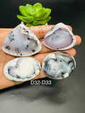 Dendritic Opal Cabochon • Code D30- D33 • AAA Quality • Natural Dendritic Opal Cabs • Dendritic Opal Pendant • Origin Turkey