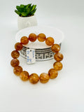 Andesine Bracelet Code# B1 - Size 14 mm - AA Quality length 7.5 Inch Origin Tibet - Natural Andesine Round Bracelet
