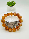 Andesine Bracelet  Code# B2 - Size 14 mm - AA Quality length 7.5 Inch Origin Tibet - Natural Andesine Round Bracelet