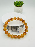 Andesine Bracelet  Code# B7 - Size 10 mm - AA Quality length 7.5 Inch Origin Tibet - Natural Andesine Round Bracelet