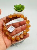 Andesine Bracelet Code# B9 - Size 10 mm - AA Quality length 7.5 Inch Origin Tibet - Natural Andesine Round Bracelet