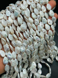 Pearl Tear Drop Beads 9x13 mm Size AAA Quality - Natural Freshwater Pearl Beads - Length 40 cm