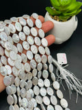 Pearl Oval Beads 10x14 mm Size AAA Quality - Natural Freshwater Pearl Beads - Length 40 cm
